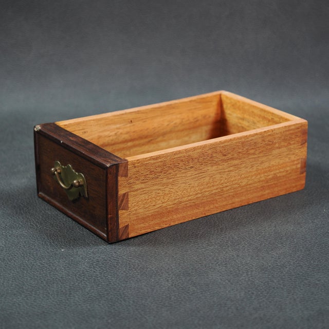 Vintage Miniature Salesman Sample Mahogany Writing Desk For Sale - Image 13 of 16
