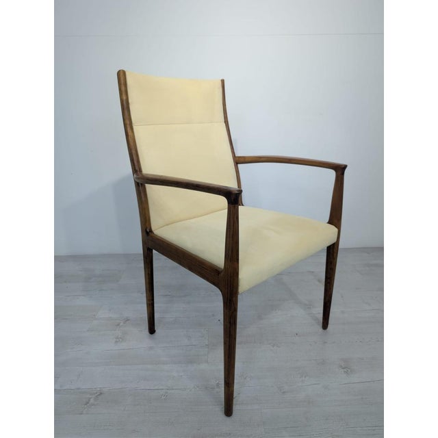 Cream Mid-Century Modern Style Danish Armchair in Wood, 1960s For Sale - Image 8 of 18