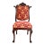 C. 1870 Antique American Victorian Rococo Revival Mahogany Parlor Chair With Carved Crest, Ball-and-Claw Feet, Tapestry Upholstery For Sale