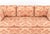 Modern Pink and White Linen Upholstered Three-Seat Sofa For Sale - Image 3 of 9