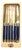 Authentic French Jean Dubost Laguiole Steak Knives Blue Color, New - Set of 6 For Sale