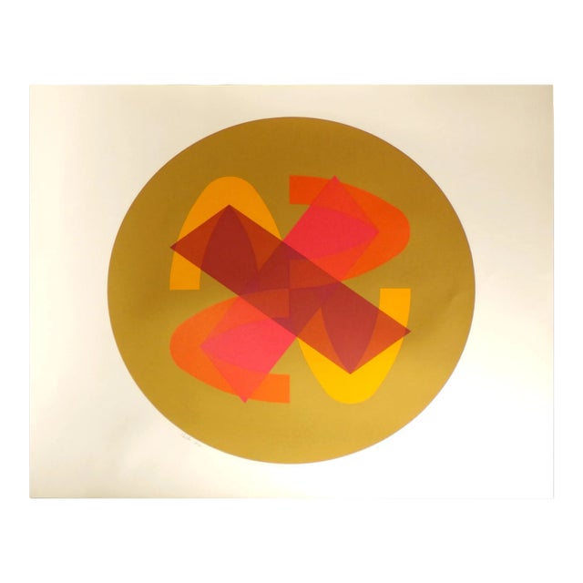 1975 "Golden Loop" Abstract Numbered Serigraph by Billy Ray Hastings For Sale