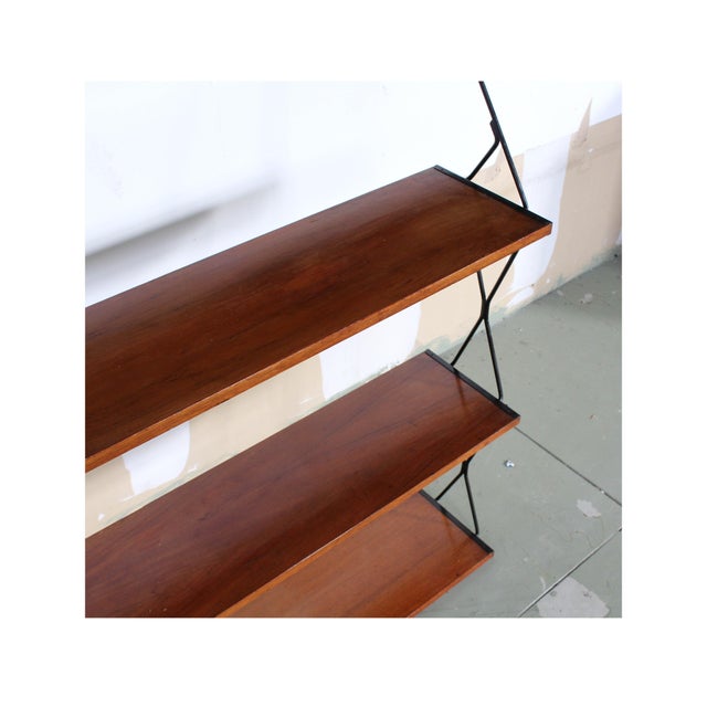 Vintage Italian Hanging Bookcase, 1960s For Sale - Image 10 of 15