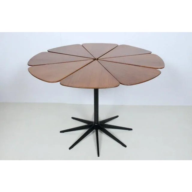 Richard Schultz Richard Schultz Cedar & Black Iron "Petal" Dining Table, 1960's For Sale - Image 4 of 12