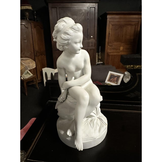 White Sèvres Biscuit Porcelain Figure after Falconet, 1800s For Sale - Image 8 of 8