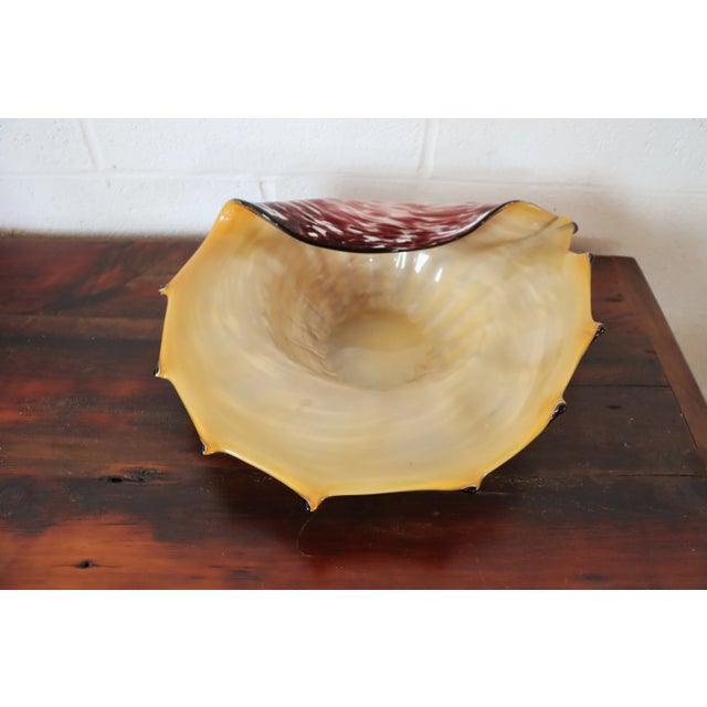 Modern Art Glass Bowl For Sale - Image 3 of 9