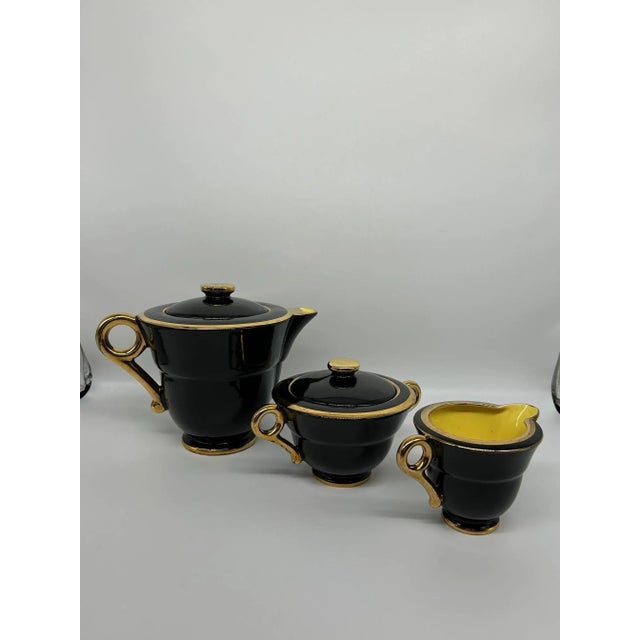 Earthenware Tea Service from Salins, 1950s, Set of 3 For Sale - Image 13 of 13