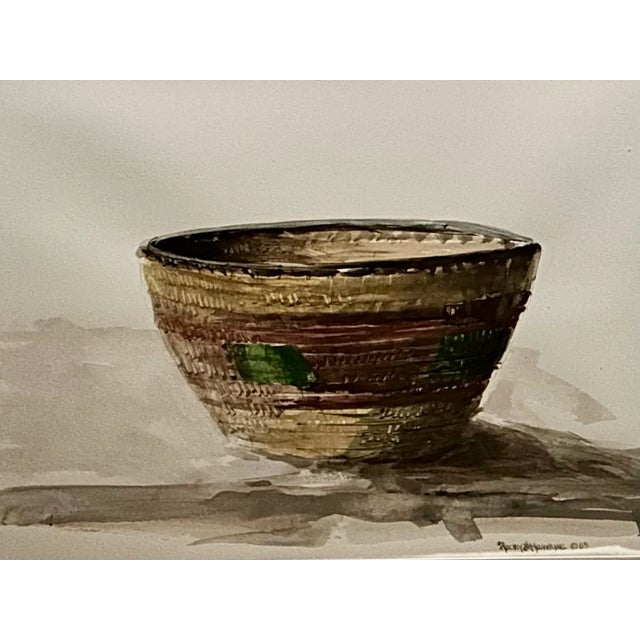 1980s “Colored Basket” by Rocky Hawkins (1985) For Sale - Image 5 of 5