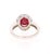 Roshe Jewels 2.99 Carat Natural Ruby Diamond Ring in 14k White Gold, Size 7 For Sale - Image 4 of 8
