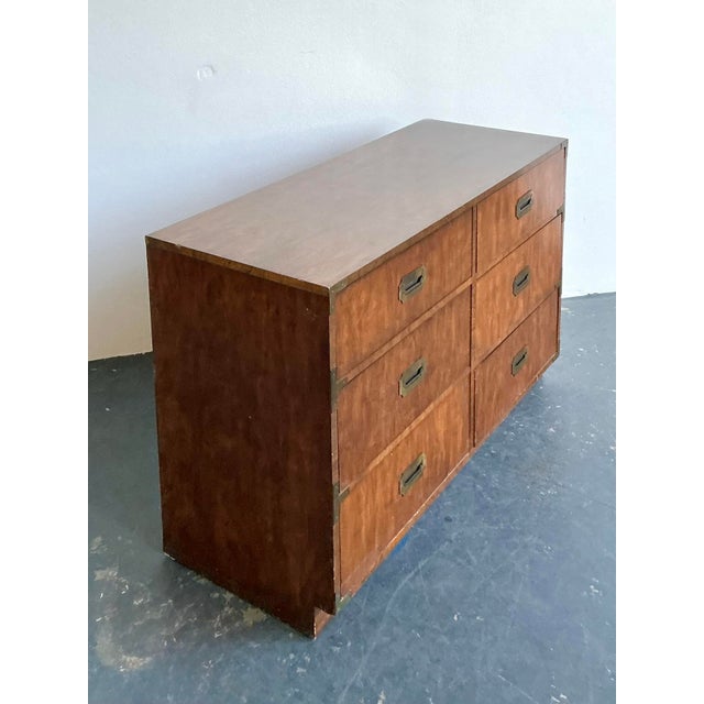 Dixie Furniture Co. Vintage Boho Dixie Campaign Dresser For Sale - Image 4 of 12