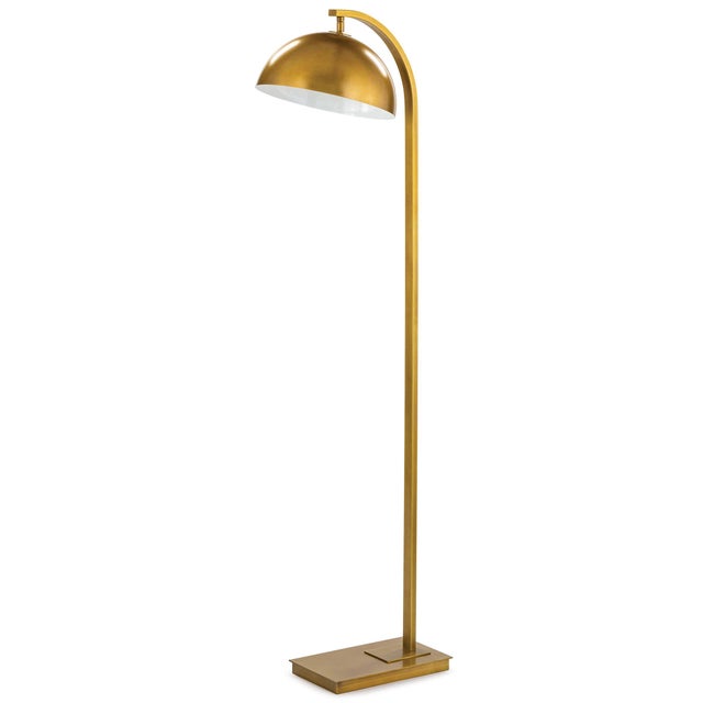 Traditional Regina Andrew Otto Steel Floor Lamp, Natural Brass For Sale - Image 3 of 7