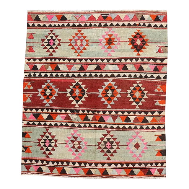 Vintage Turkish Kilim Rug For Sale