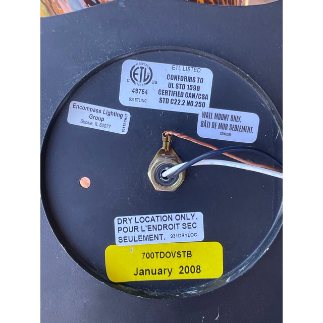 Hand-Blown Glass Tortoise Shell Sconces For Sale - Image 4 of 8