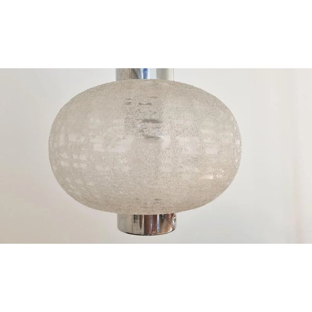 Silver Chrome and Glass Pendants from Sölken Leuchten, Germany, 1970s, Set of 3 For Sale - Image 8 of 11