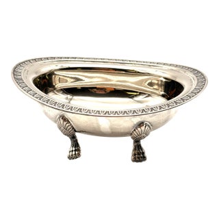 European Silver Plate Serving Bowl Trinket Dish For Sale