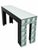 Console Table with Mirrored Glass Tiles and Curved Silver Finish Entryway Table, 1980s For Sale - Image 4 of 10
