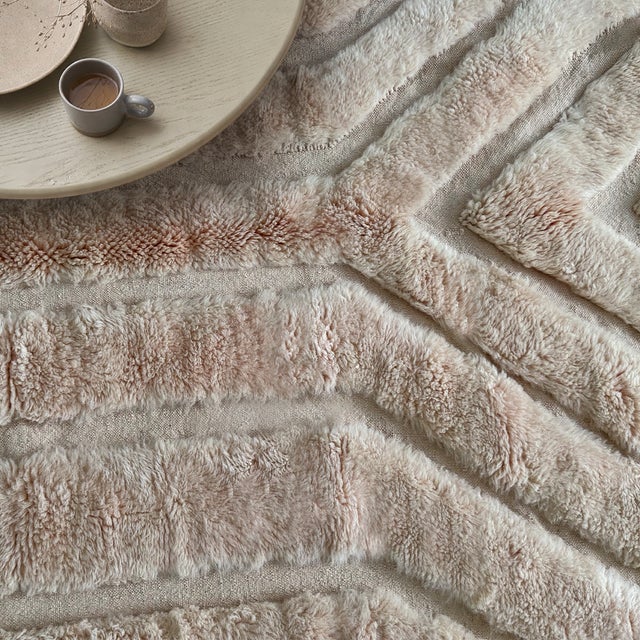 Premium Hand-Knotted Moroccan Wool Rug | 8'3" X 5'5" | One of a Kind For Sale - Image 4 of 8