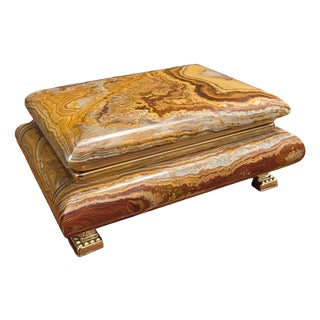 Onyx Jewelry Box, Italy, 1950 For Sale