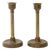 Russian Empire Brass Candlesticks, Pair For Sale