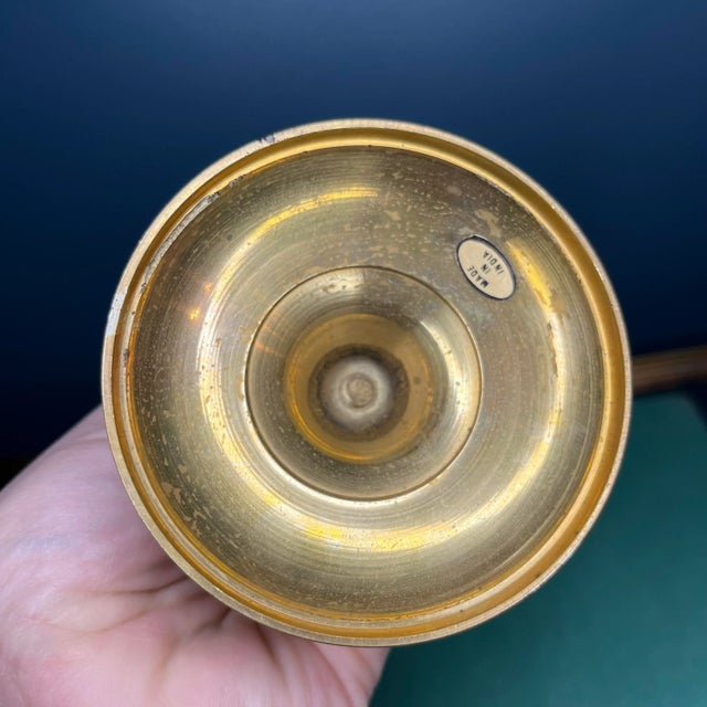 1960s Vintage Brass Menorah For Sale - Image 5 of 6