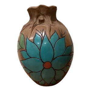 Vintage Large Chulucanas Peru Hand Painted Art Pottery Vase by Ricardo Castillo
