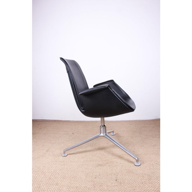 Black Danish Model FK 6725 Armchair in Black Leather and Chromed Steel by Preben Fabricius and Jørgen Kastholm for Walter Knoll, 2000s For Sale - Image 8 of 16