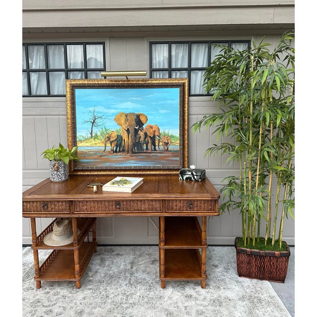 Vintage Tropical Rattan and Bamboo Tommy Bahama Desk Chairish