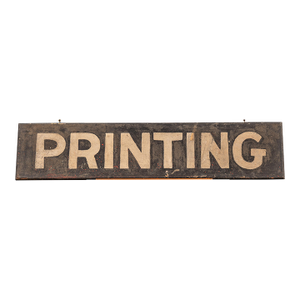 Early Smaltz “Printing” Trade Sign