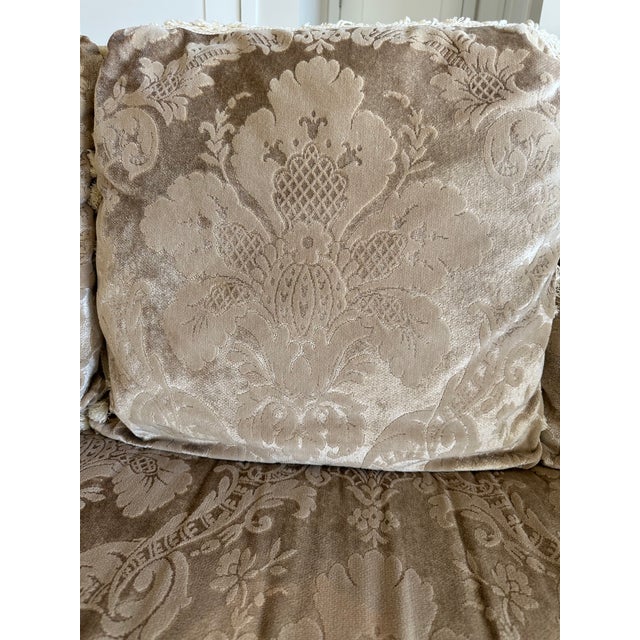 Late 20th Century Beautiful Vanguard Camel‑Back Sofa – Plush, Cozy, and Timeless For Sale - Image 10 of 14