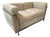 Modern Classics Petite Corbusier Style Loveseat, Parchment For Sale