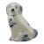 Delft Blue Style Crackle Glazed Staffordshire Dog Figure, Mid 20th Century Ceramic For Sale