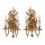1950s Spanish Empire Cast Brass Winged Goddess Nike Victory 2-Light Wall Sconces - A Symmetrical Pair For Sale