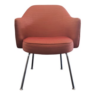 Modern Martin/Brattrud in Knoll Fabrics Upholstered Armchair With Metal Legs For Sale