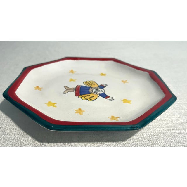 Vivid and enchantingly expressive, this MCM Italian DeSimone octagonal ceramic plate features a beautifully hand-painted...