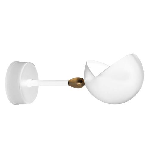 White Mid-Century Modern White Eye Sconce Wall Lamp by Serge Mouille For Sale - Image 8 of 8