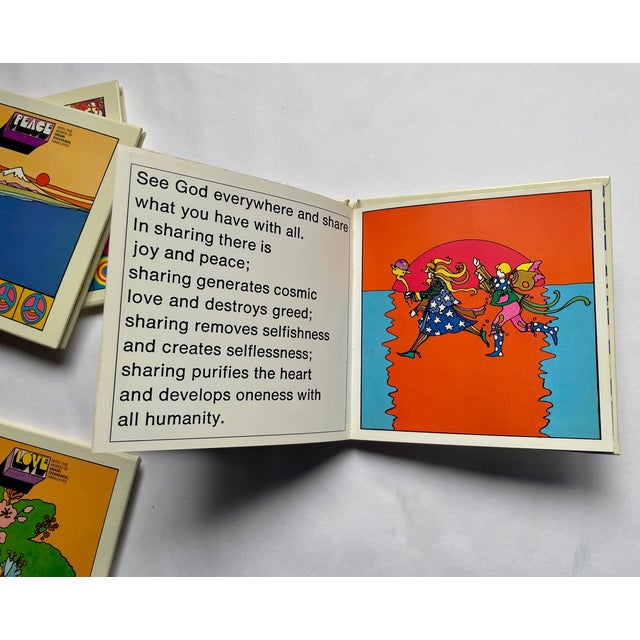 1970 Peter Max First Edition Books ~ Peace ~ Love ~ Thought ~ God - Set of Four For Sale - Image 10 of 18