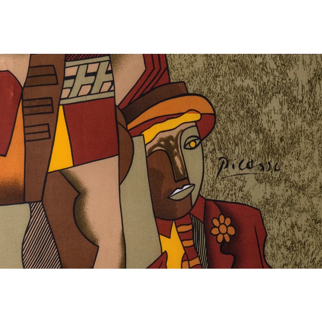 Just in this beautiful Vintage French Picasso Silk Scarf, from the 1970s, recently framed with a Faux Bamboo frame. This a...