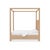 2020s Case & Canvas "Angelo" King Sized Canopy Bed in Natural Oak With Brass Accents For Sale - Image 5 of 13