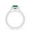 Modern 6x8mm Oval Cut Natural Emerald & 1 Ct Natural Diamond Halo Engagement Ring For Sale - Image 3 of 8