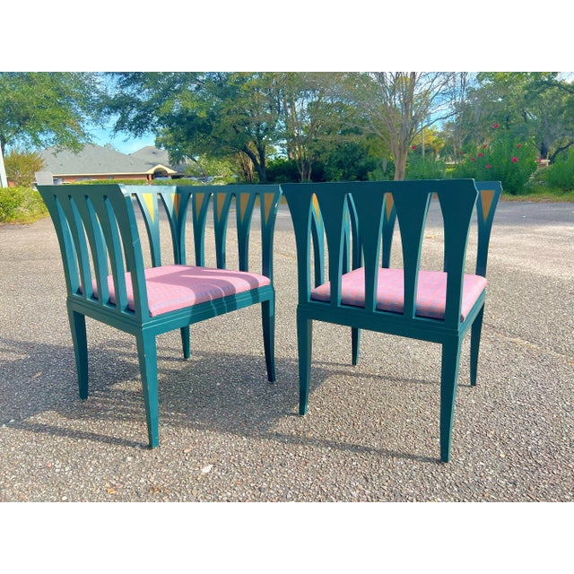 Wood Vintage Eliel Saarinen "Blue" Chairs- A Pair. For Sale - Image 7 of 12