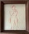 1970s Vintage Abstract Figure Sepia Drawing in Vintage Wood Frame For Sale - Image 5 of 7