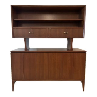 Mid Century Modern Solid Walnut Cabinet/ Display Cabinet For Sale