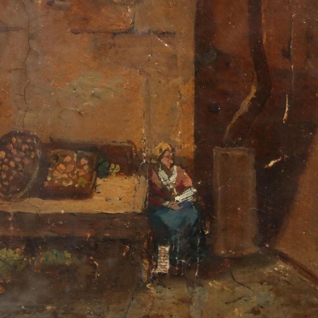 Giuseppe Canella, Figurative Composition, Oil on Canvas For Sale - Image 9 of 16