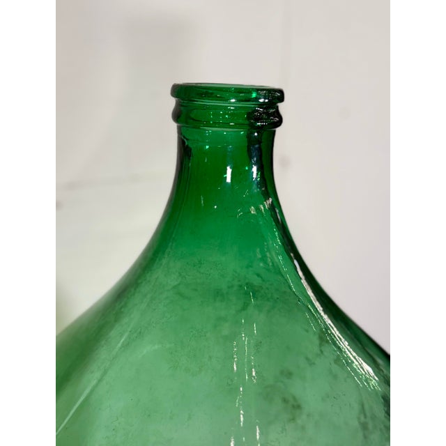 French Vintage French Dame Jeanne Demijohn Wine Bottle For Sale - Image 3 of 7