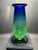 1950s Green and Blue Ripple, Scale Design by J. Svoboda Art Glass Vase For Sale In Palm Springs - Image 6 of 8
