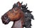Add a striking and unique touch to your decor with this vintage horse bust sculpture made from fine leather. This large...