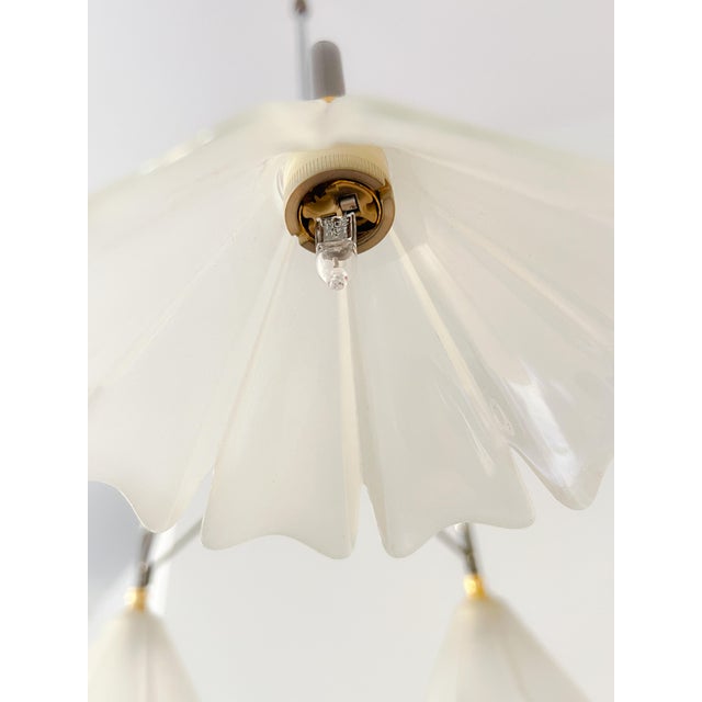 Mid-Century Belgian Chandelier in Brass, Bronze and Glass from Massive, 1980s For Sale - Image 10 of 11
