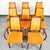 Mid Century Modern Dining Chairs Set 8 Armchairs Orange Solid Walnut MCM Captain For Sale - Image 11 of 12
