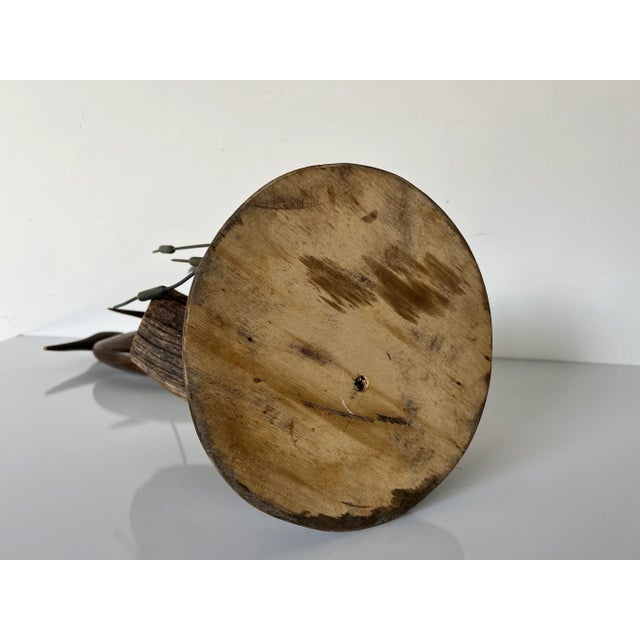 Vintage Carved Wood Heron Bird Sculpture For Sale - Image 12 of 13