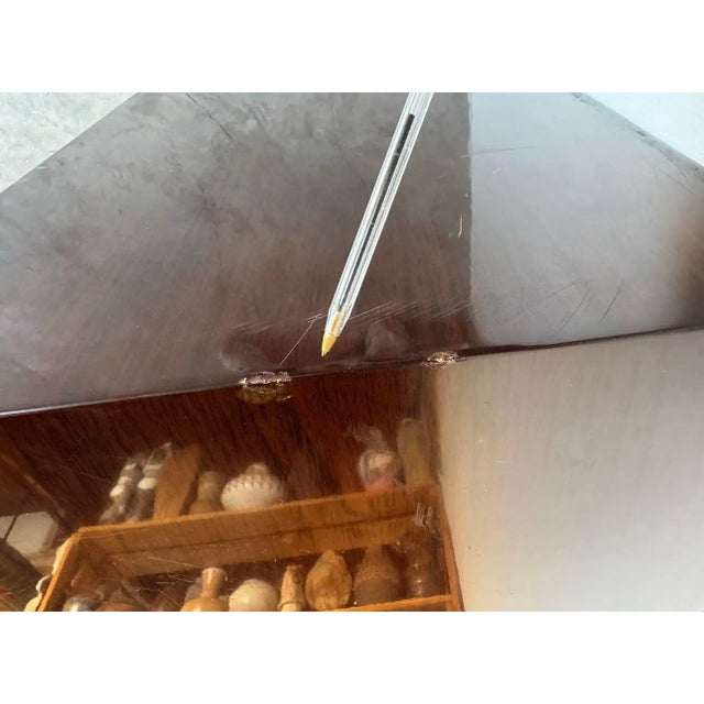 Vintage Jimeco LTD Lacquered Goatskin and Mahogany Five-Drawer Commode/Sold For Sale - Image 12 of 12